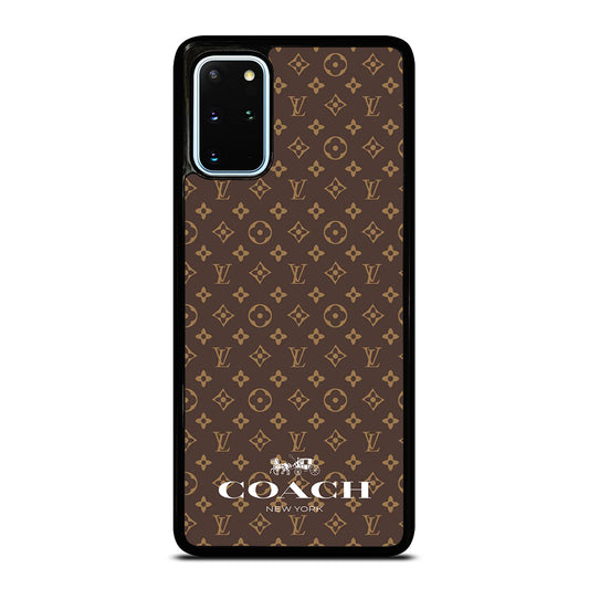 COACH NEW YORK PATTERN BROWN Samsung Galaxy S20 Plus Case Cover