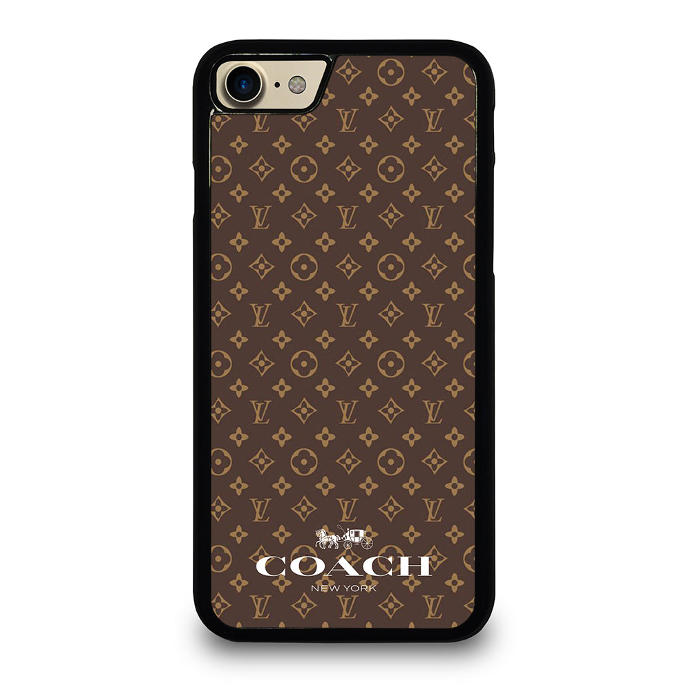 COACH NEW YORK PATTERN BROWN iPhone 7 / 8 Case Cover