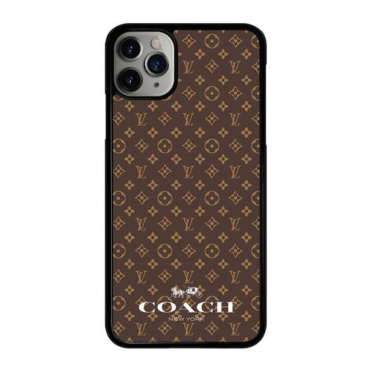 COACH NEW YORK PATTERN BROWN iPhone 11 Pro Max Case Cover
