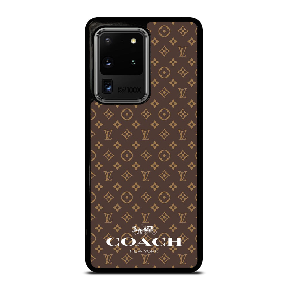 COACH NEW YORK PATTERN BROWN Samsung Galaxy S20 Ultra Case Cover