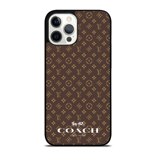 COACH NEW YORK PATTERN BROWN iPhone 12 Pro Max Case Cover
