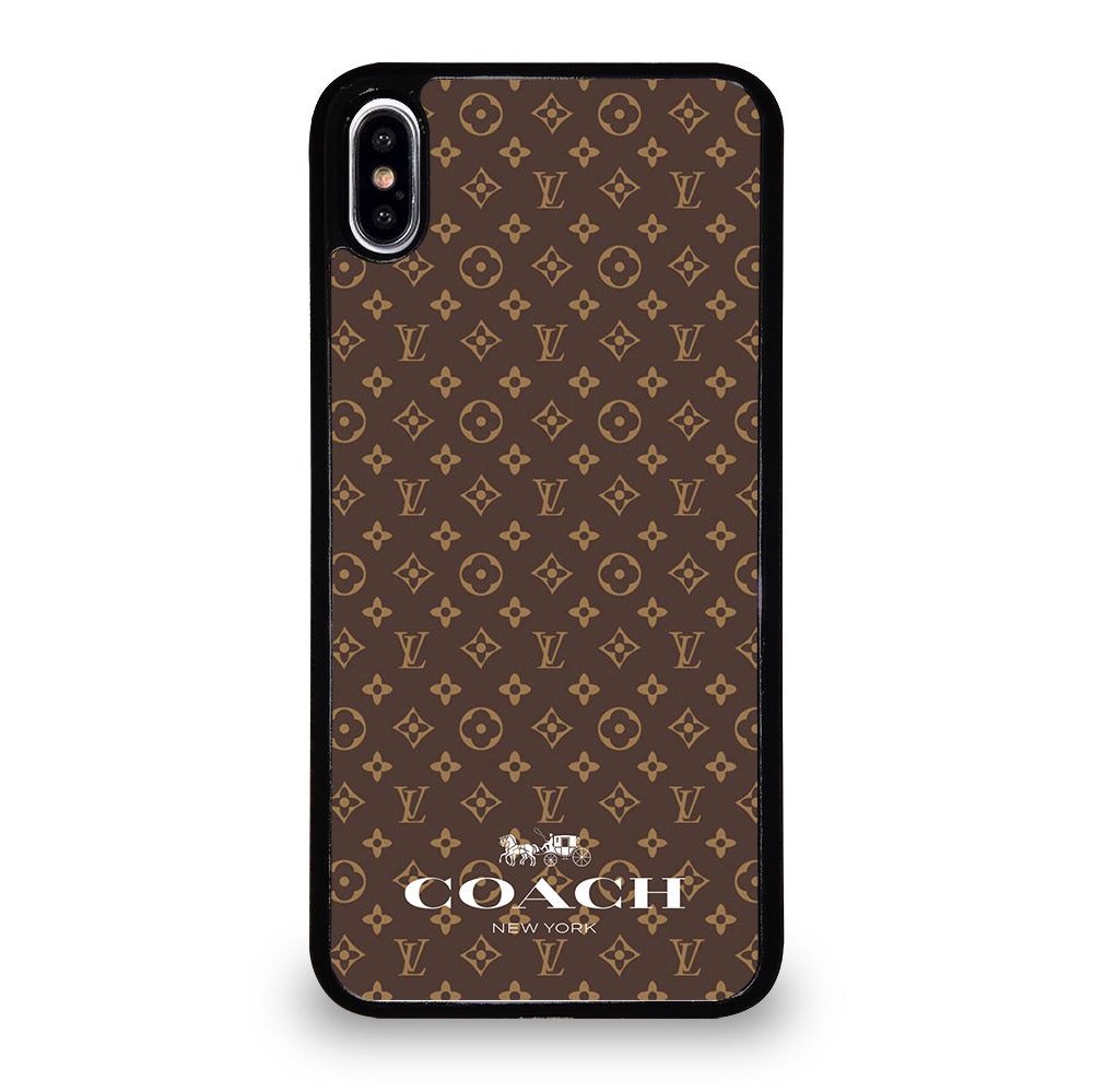 COACH NEW YORK PATTERN BROWN iPhone XS Max Case Cover