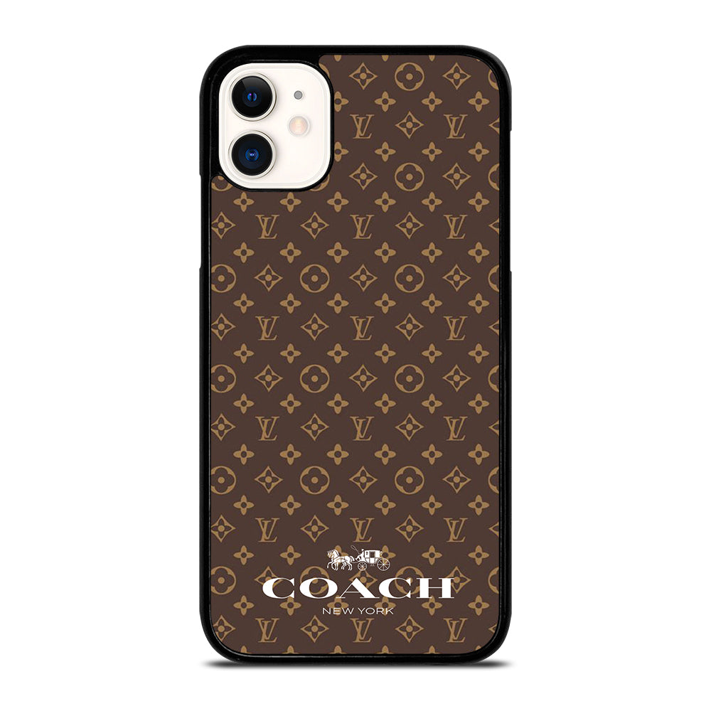 COACH NEW YORK PATTERN BROWN iPhone 11 Case Cover