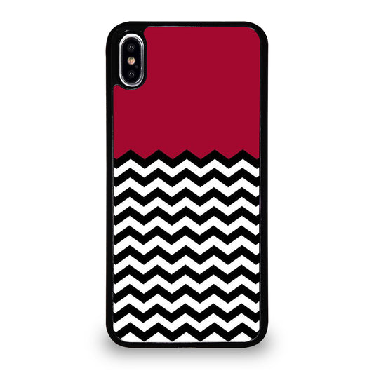 COLORBLOCK DARK RED CHEVRON 1 iPhone XS Max Case Cover