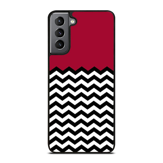 COLORBLOCK DARK RED CHEVRON 1 Samsung Galaxy S21 Plus Case Cover
