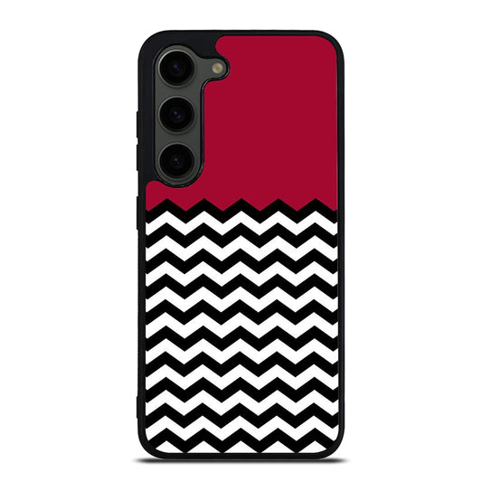COLORBLOCK DARK RED CHEVRON 1 Samsung Galaxy S23 Plus Case Cover