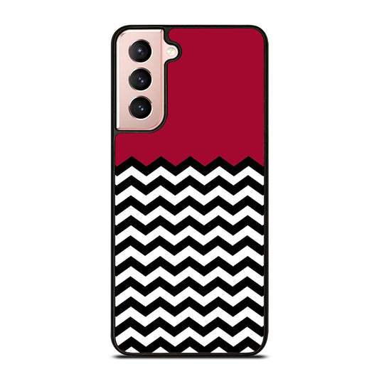 COLORBLOCK DARK RED CHEVRON 1 Samsung Galaxy S21 Case Cover