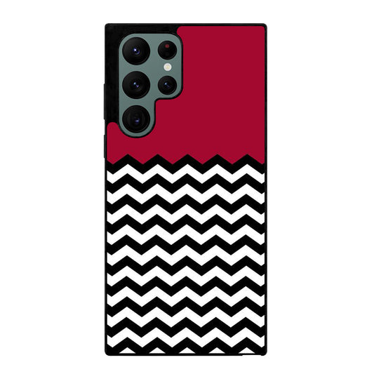 COLORBLOCK DARK RED CHEVRON 1 Samsung Galaxy S22 Ultra Case Cover