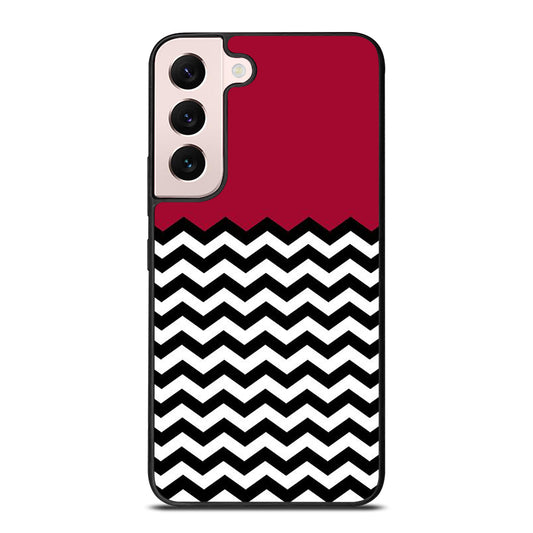 COLORBLOCK DARK RED CHEVRON 1 Samsung Galaxy S22 Plus Case Cover