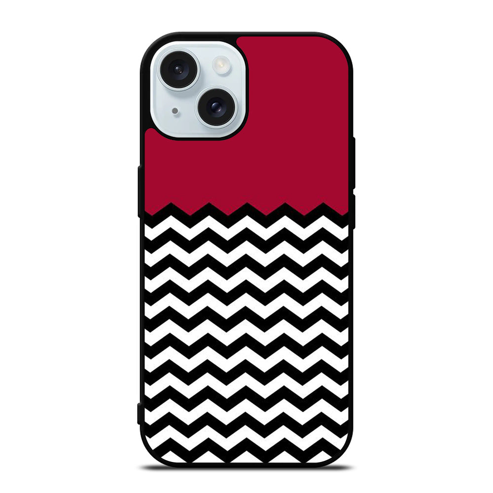 COLORBLOCK DARK RED CHEVRON 1 iPhone 15 Case Cover