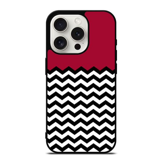 COLORBLOCK DARK RED CHEVRON 1 iPhone 15 Pro Case Cover
