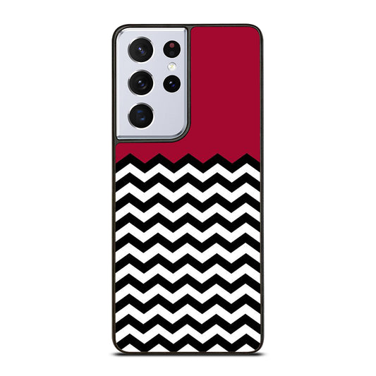COLORBLOCK DARK RED CHEVRON 1 Samsung Galaxy S21 Ultra Case Cover