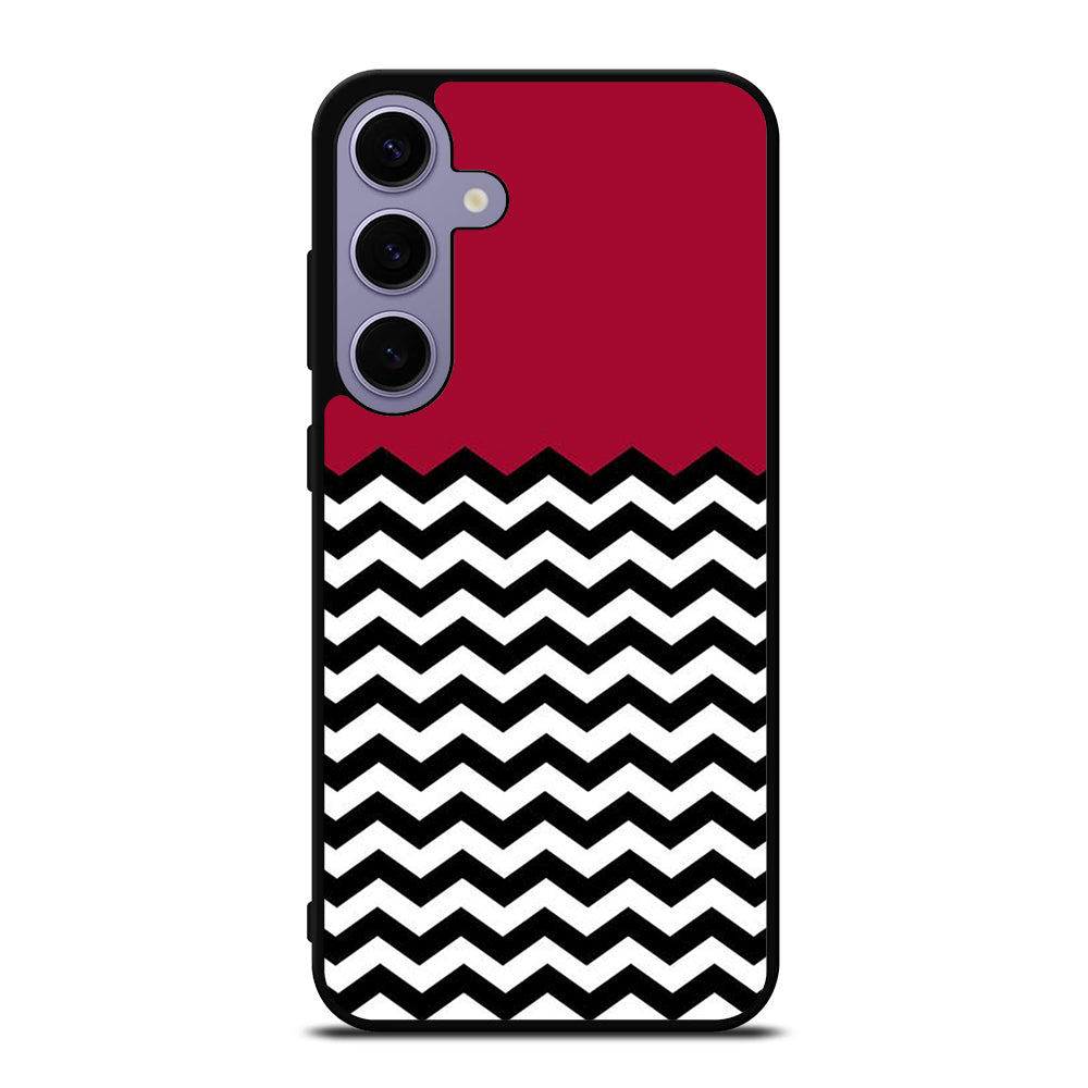 COLORBLOCK DARK RED CHEVRON 1 Samsung Galaxy S24 Plus Case Cover