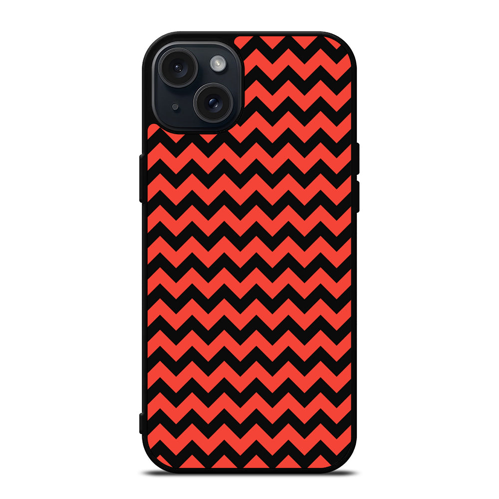 COLORBLOCK DARK RED CHEVRON 2 iPhone 15 Plus Case Cover