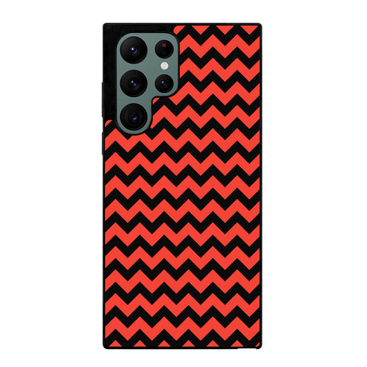 COLORBLOCK DARK RED CHEVRON 2 Samsung Galaxy S22 Ultra Case Cover
