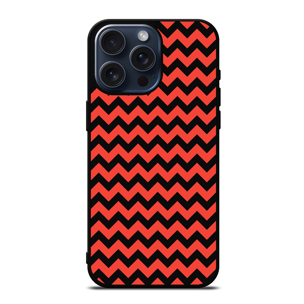 COLORBLOCK DARK RED CHEVRON 2 iPhone 15 Pro Max Case Cover