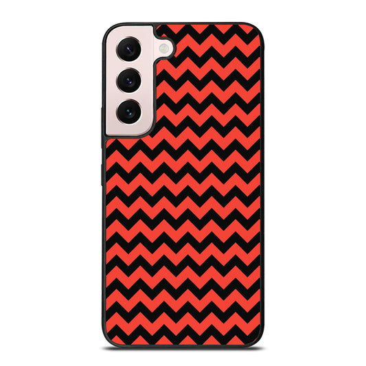 COLORBLOCK DARK RED CHEVRON 2 Samsung Galaxy S22 Plus Case Cover