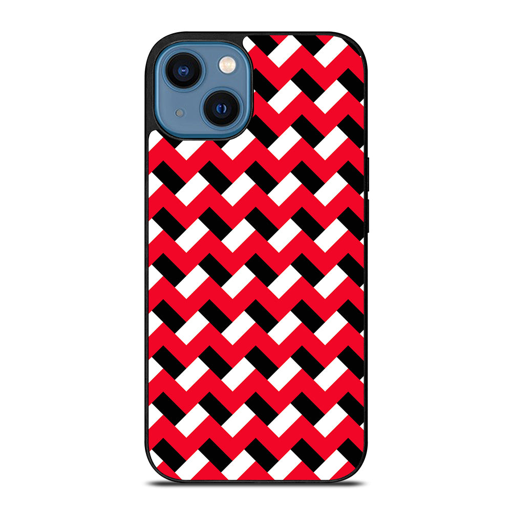 COLORBLOCK DARK RED CHEVRON 3 iPhone 14 Case Cover