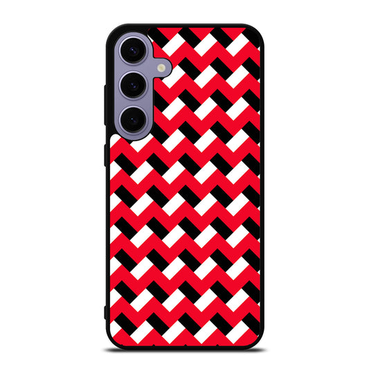 COLORBLOCK DARK RED CHEVRON 3 Samsung Galaxy S24 Plus Case Cover