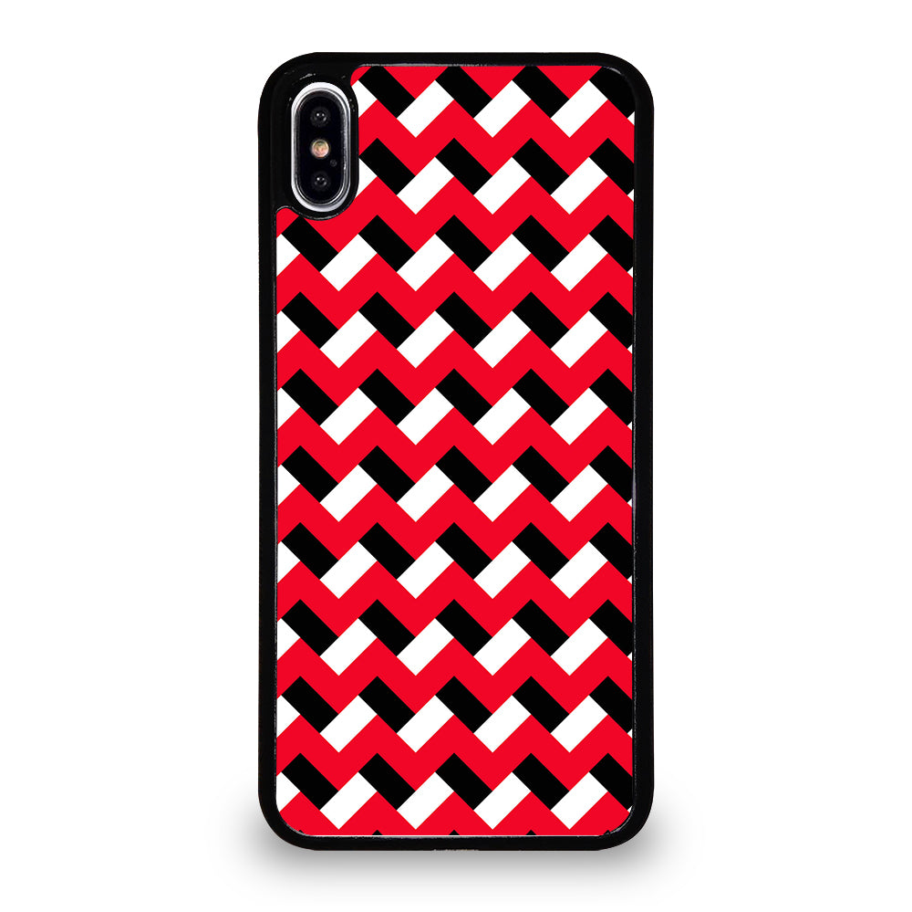 COLORBLOCK DARK RED CHEVRON 3 iPhone XS Max Case Cover