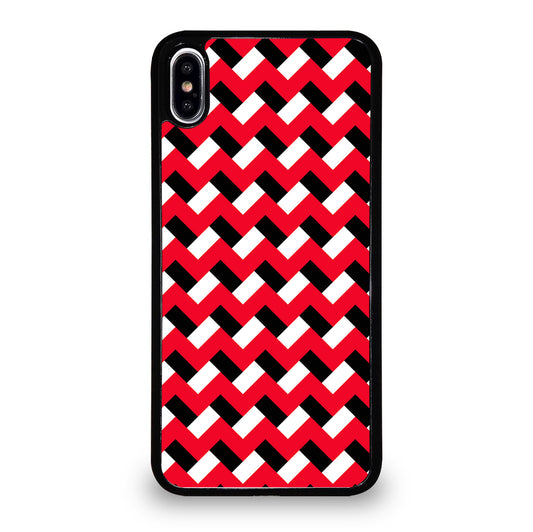 COLORBLOCK DARK RED CHEVRON 3 iPhone XS Max Case Cover