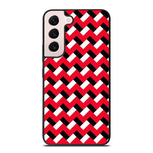 COLORBLOCK DARK RED CHEVRON 3 Samsung Galaxy S22 Plus Case Cover