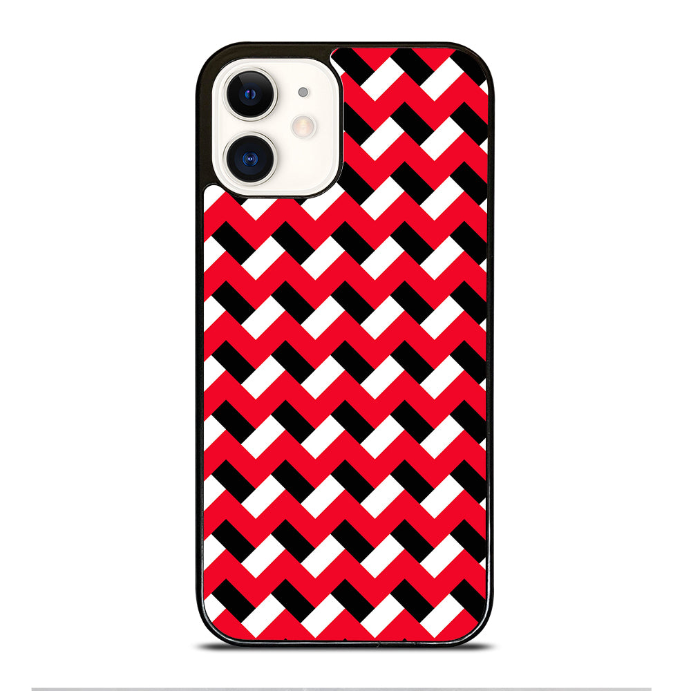 COLORBLOCK DARK RED CHEVRON 3 iPhone 12 Case Cover