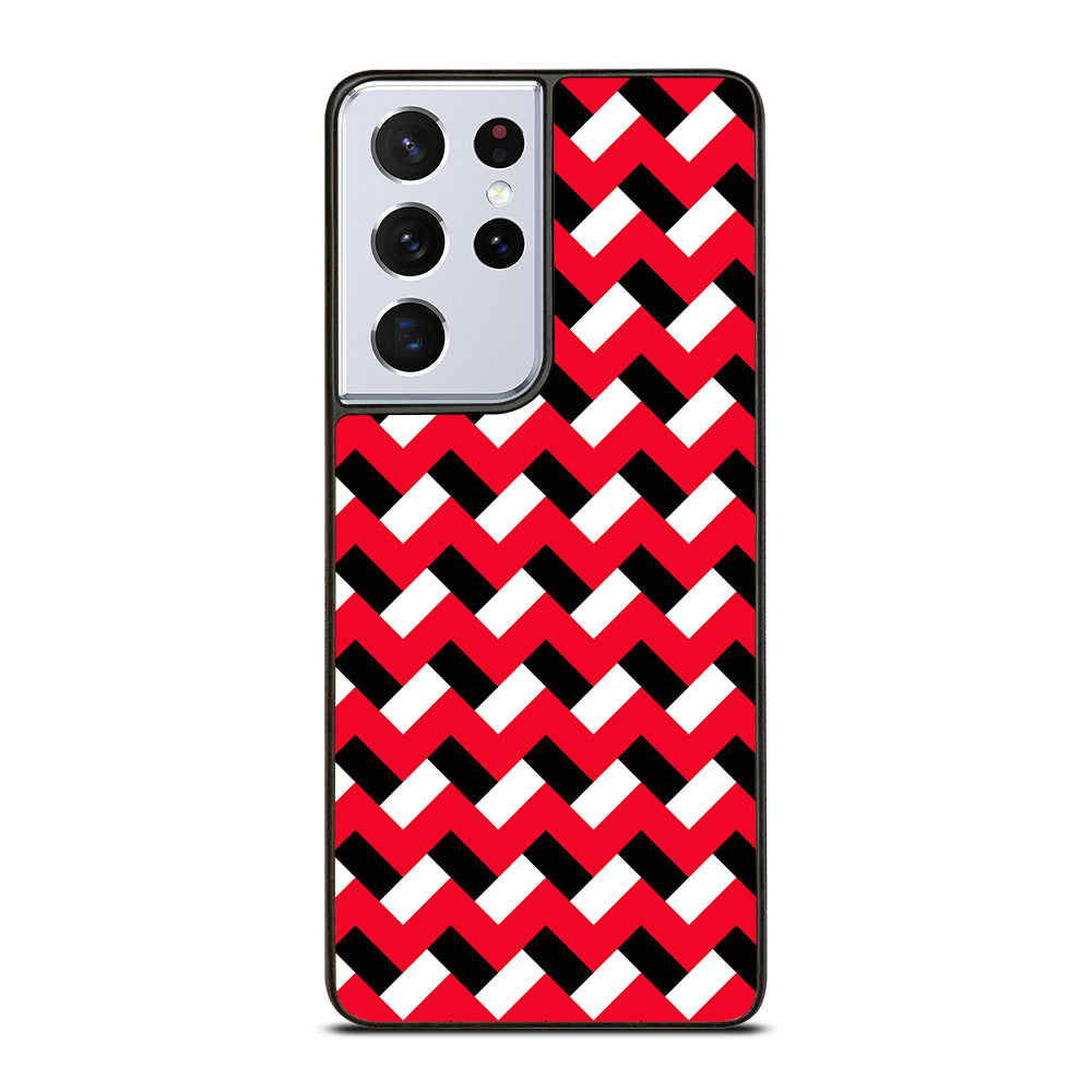 COLORBLOCK DARK RED CHEVRON 3 Samsung Galaxy S21 Ultra Case Cover