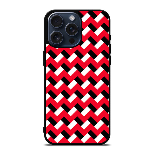 COLORBLOCK DARK RED CHEVRON 3 iPhone 15 Pro Max Case Cover