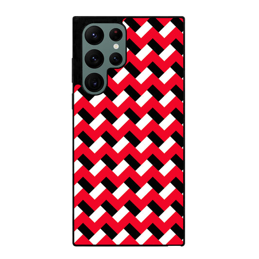 COLORBLOCK DARK RED CHEVRON 3 Samsung Galaxy S22 Ultra Case Cover