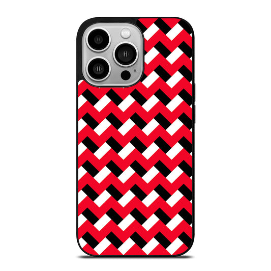 COLORBLOCK DARK RED CHEVRON 3 iPhone 14 Pro Case Cover