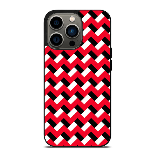 COLORBLOCK DARK RED CHEVRON 3 iPhone 13 Pro Case Cover