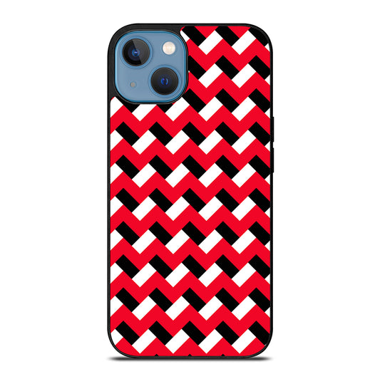COLORBLOCK DARK RED CHEVRON 3 iPhone 13 Case Cover