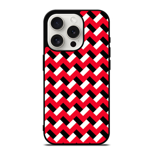 COLORBLOCK DARK RED CHEVRON 3 iPhone 15 Pro Case Cover