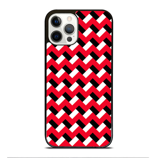 COLORBLOCK DARK RED CHEVRON 3 iPhone 12 Pro Case Cover