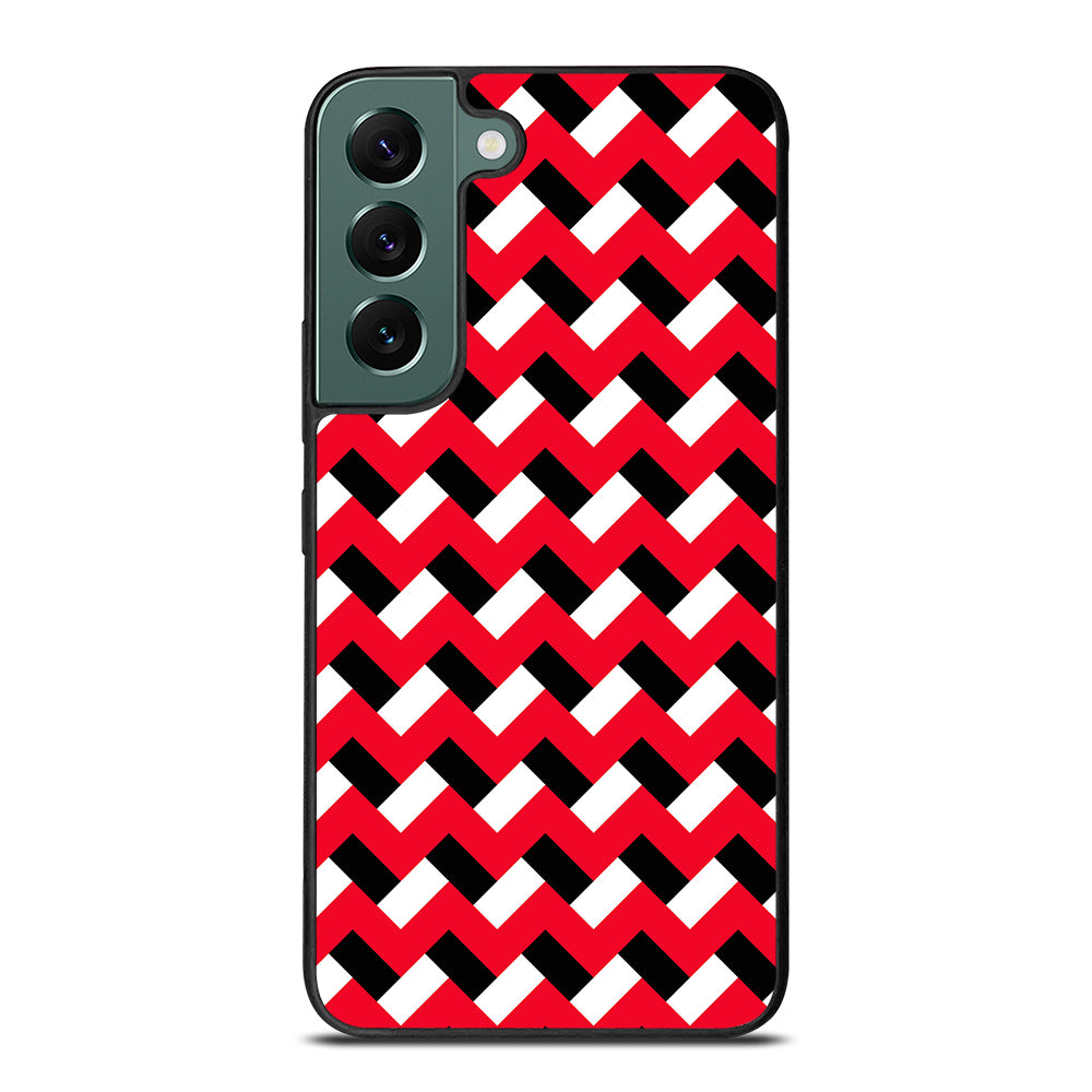 COLORBLOCK DARK RED CHEVRON 3 Samsung Galaxy S22 Case Cover