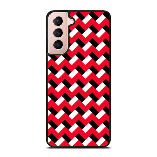 COLORBLOCK DARK RED CHEVRON 3 Samsung Galaxy S21 Case Cover