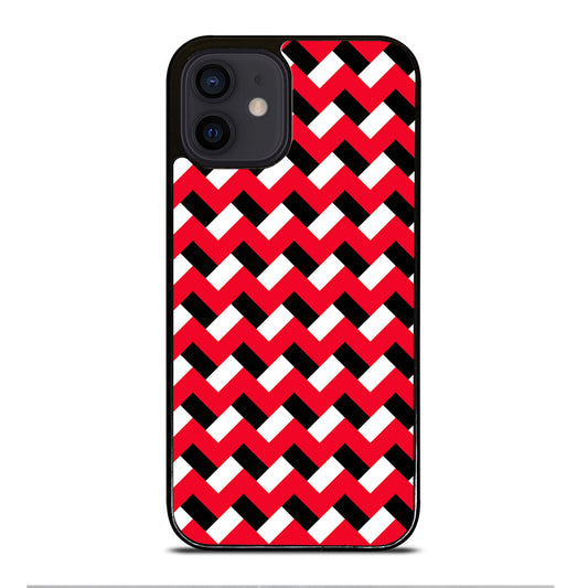 COLORBLOCK DARK RED CHEVRON 3 iPhone 12 Mini Case Cover