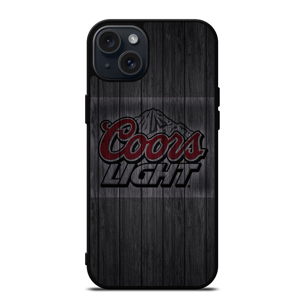 COORS LIGHT BEER WOODEN LOGO iPhone 15 Plus Case Cover