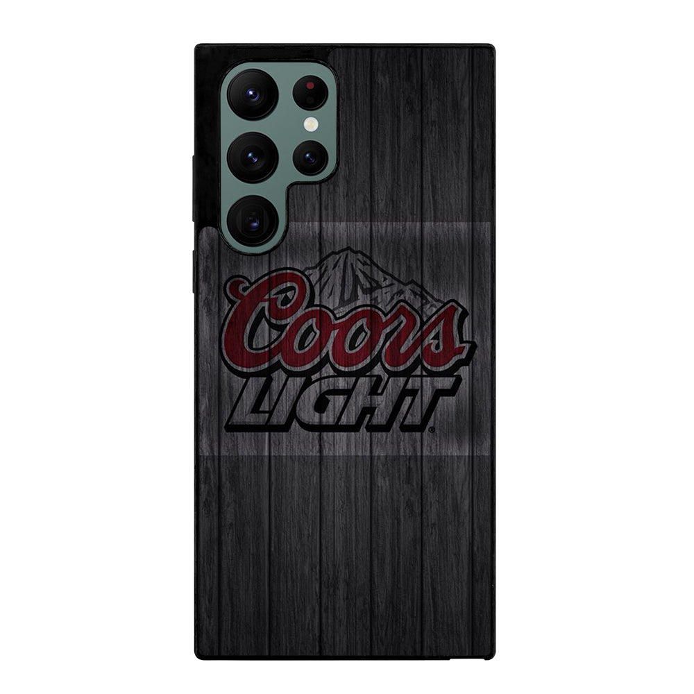 COORS LIGHT BEER WOODEN LOGO Samsung Galaxy S22 Ultra Case Cover
