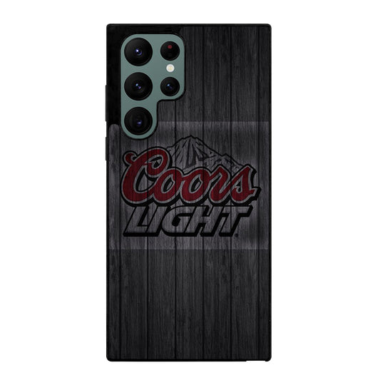 COORS LIGHT BEER WOODEN LOGO Samsung Galaxy S22 Ultra Case Cover