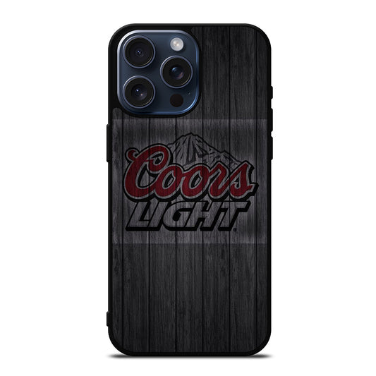 COORS LIGHT BEER WOODEN LOGO iPhone 15 Pro Max Case Cover