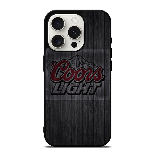 COORS LIGHT BEER WOODEN LOGO iPhone 15 Pro Case Cover