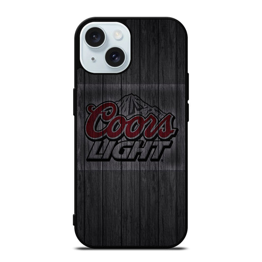 COORS LIGHT BEER WOODEN LOGO iPhone 15 Case Cover