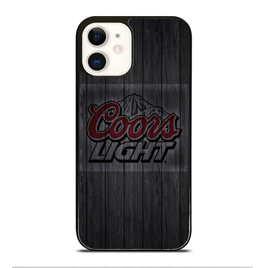 COORS LIGHT BEER WOODEN LOGO iPhone 12 Case Cover