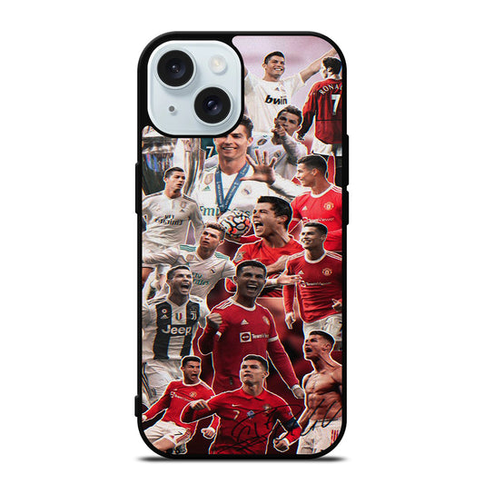 CRISTIANO RONALDO COLLAGE iPhone 15 Case Cover