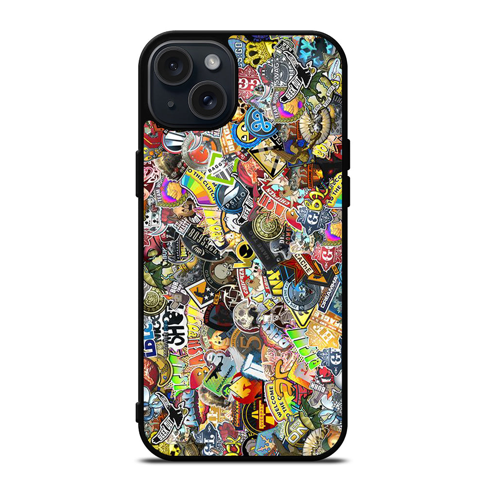 CSGO STICKER BOMB COLLAGE iPhone 15 Plus Case Cover