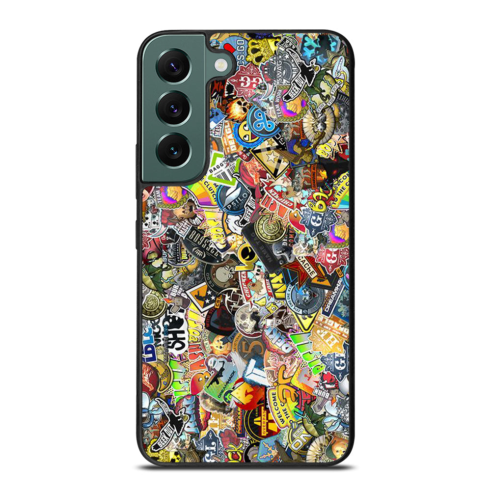 CSGO STICKER BOMB COLLAGE Samsung Galaxy S22 Case Cover