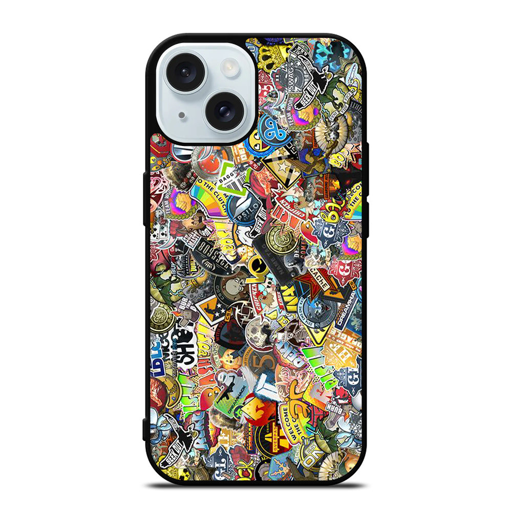 CSGO STICKER BOMB COLLAGE iPhone 15 Case Cover