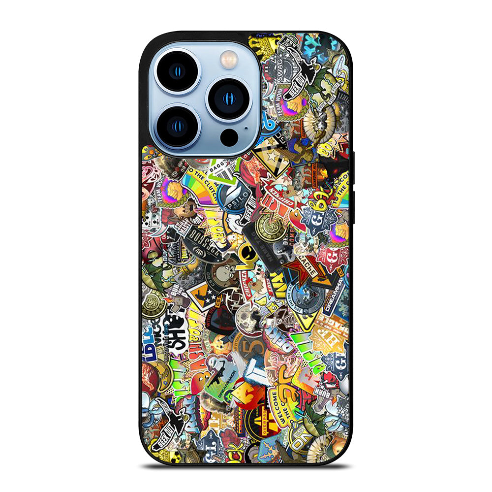 CSGO STICKER BOMB COLLAGE iPhone 13 Pro Max Case Cover